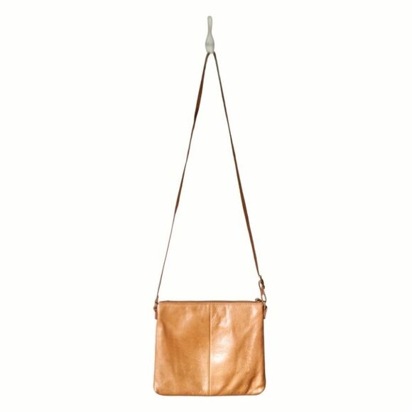 MARGOT New York Whiskey Tan Leather Accordion Crossbody - Picture 5 of 16